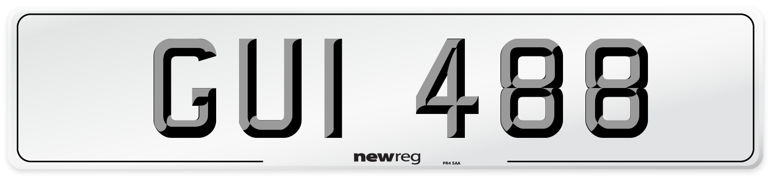 GUI 488 Number Plate from New Reg